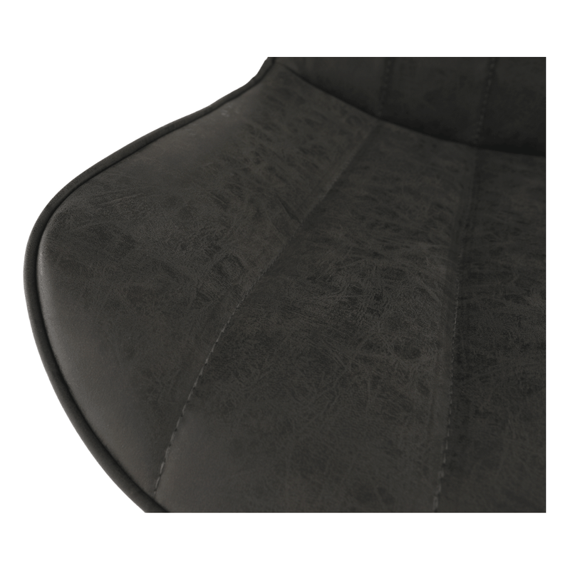 Casa si Gradina - Mobilier - Scaune si fotolii - Scaune - Scaun, piele ecologica gri inchis/negru, HAZAL - Infinity.ro