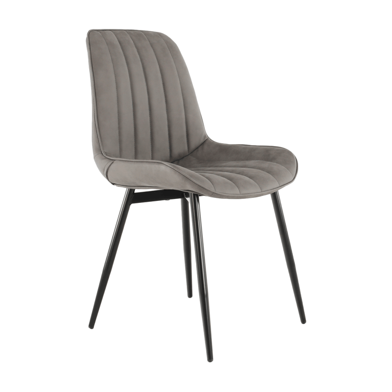 Casa si Gradina - Mobilier - Scaune si fotolii - Scaune - Scaun, piele ecologica gri deschis/negru, HAZAL - Infinity.ro