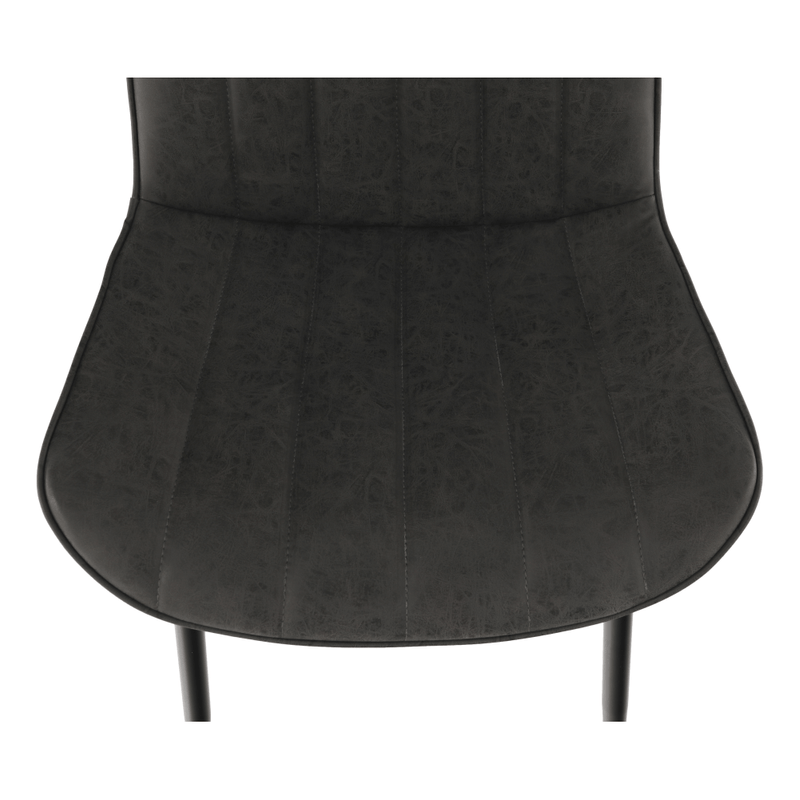 Casa si Gradina - Mobilier - Scaune si fotolii - Scaune - Scaun, piele ecologica gri inchis/negru, HAZAL - Infinity.ro