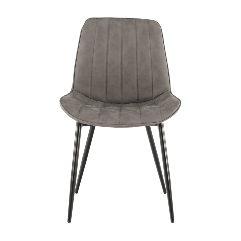 Casa si Gradina - Mobilier - Scaune si fotolii - Scaune - Scaun, piele ecologica gri deschis/negru, HAZAL - Infinity.ro