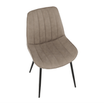 Casa si Gradina - Mobilier - Scaune si fotolii - Scaune - Scaun, piele ecologica gri maroniu taupe/negru, HAZAL - Infinity.ro