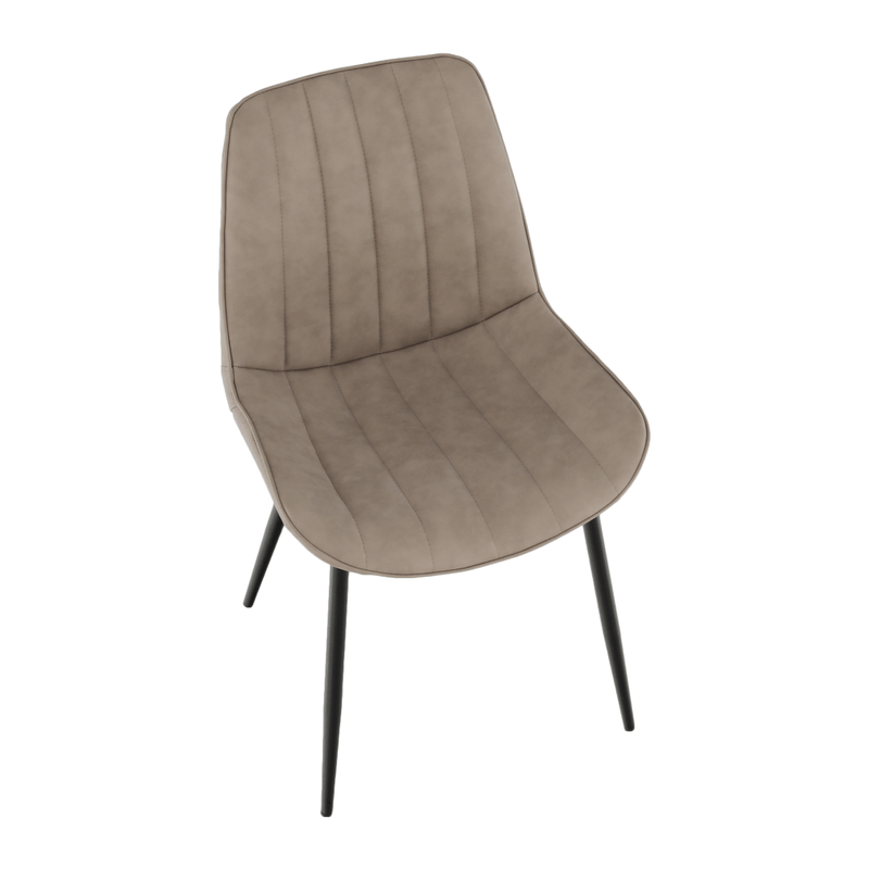 Casa si Gradina - Mobilier - Scaune si fotolii - Scaune - Scaun, piele ecologica gri maroniu taupe/negru, HAZAL - Infinity.ro