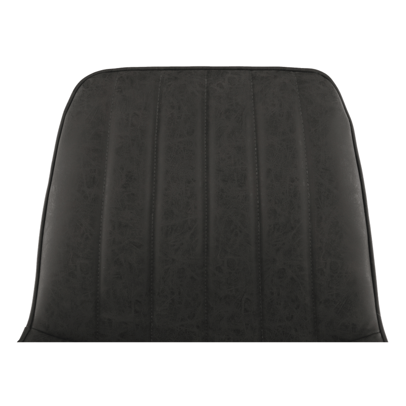 Casa si Gradina - Mobilier - Scaune si fotolii - Scaune - Scaun, piele ecologica gri inchis/negru, HAZAL - Infinity.ro