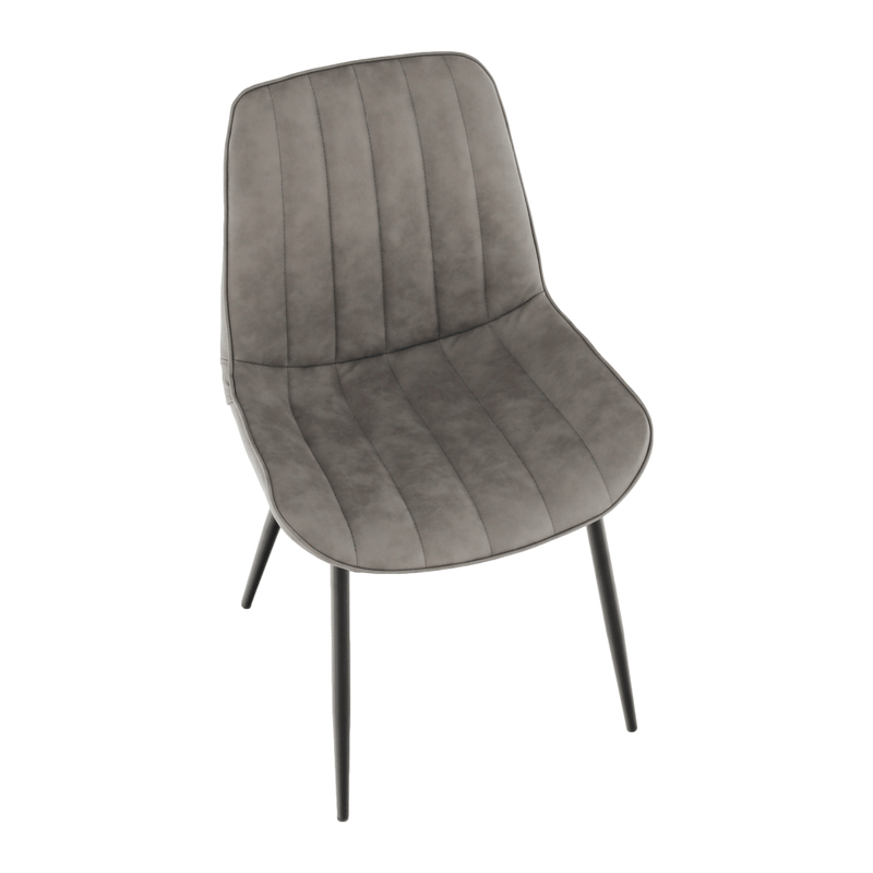 Casa si Gradina - Mobilier - Scaune si fotolii - Scaune - Scaun, piele ecologica gri deschis/negru, HAZAL - Infinity.ro