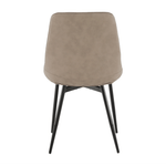 Casa si Gradina - Mobilier - Scaune si fotolii - Scaune - Scaun, piele ecologica gri maroniu taupe/negru, HAZAL - Infinity.ro