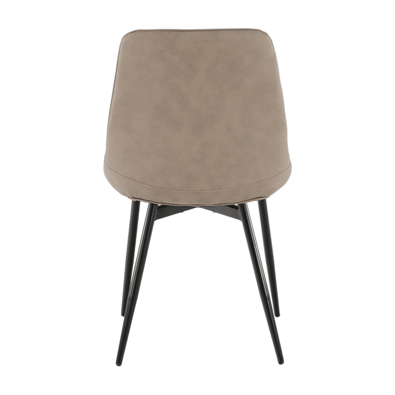 Casa si Gradina - Mobilier - Scaune si fotolii - Scaune - Scaun, piele ecologica gri maroniu taupe/negru, HAZAL - Infinity.ro