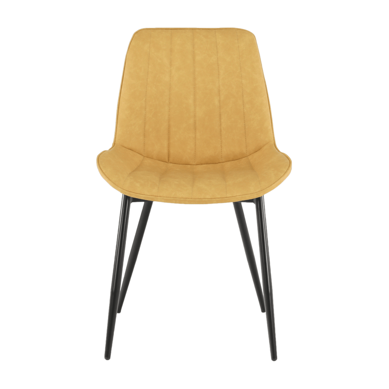 Casa si Gradina - Mobilier - Scaune si fotolii - Scaune - Scaun, piele ecologica galben/negru, HAZAL - Infinity.ro