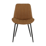 Casa si Gradina - Mobilier - Scaune si fotolii - Scaune - Scaun, piele ecologica maro camel/negru, HAZAL - Infinity.ro