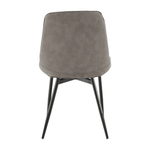 Casa si Gradina - Mobilier - Scaune si fotolii - Scaune - Scaun, piele ecologica gri deschis/negru, HAZAL - Infinity.ro