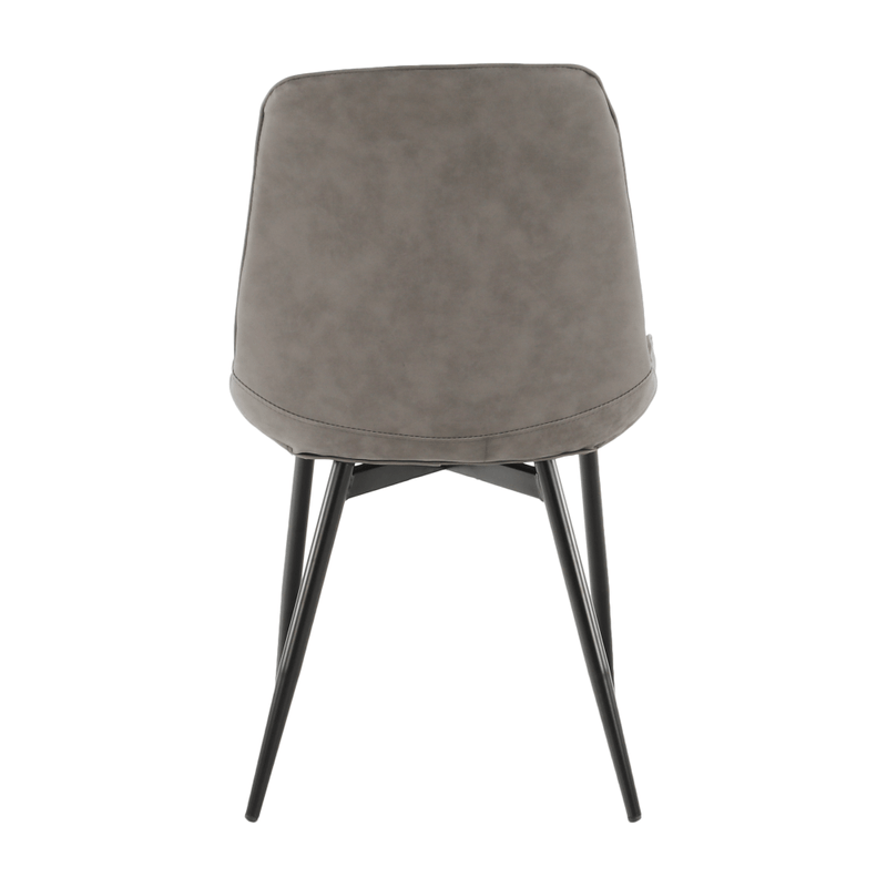 Casa si Gradina - Mobilier - Scaune si fotolii - Scaune - Scaun, piele ecologica gri deschis/negru, HAZAL - Infinity.ro