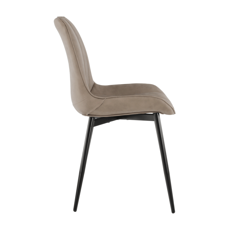 Casa si Gradina - Mobilier - Scaune si fotolii - Scaune - Scaun, piele ecologica gri maroniu taupe/negru, HAZAL - Infinity.ro