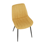 Casa si Gradina - Mobilier - Scaune si fotolii - Scaune - Scaun, piele ecologica galben/negru, HAZAL - Infinity.ro