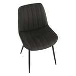 Casa si Gradina - Mobilier - Scaune si fotolii - Scaune - Scaun, piele ecologica gri inchis/negru, HAZAL - Infinity.ro