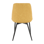 Casa si Gradina - Mobilier - Scaune si fotolii - Scaune - Scaun, piele ecologica galben/negru, HAZAL - Infinity.ro
