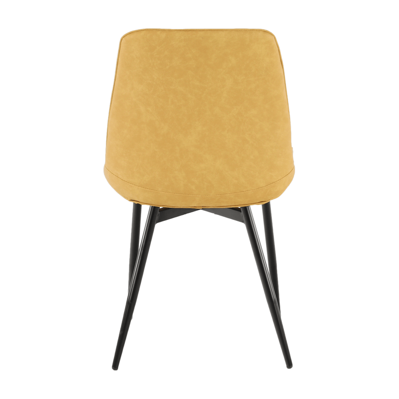 Casa si Gradina - Mobilier - Scaune si fotolii - Scaune - Scaun, piele ecologica galben/negru, HAZAL - Infinity.ro
