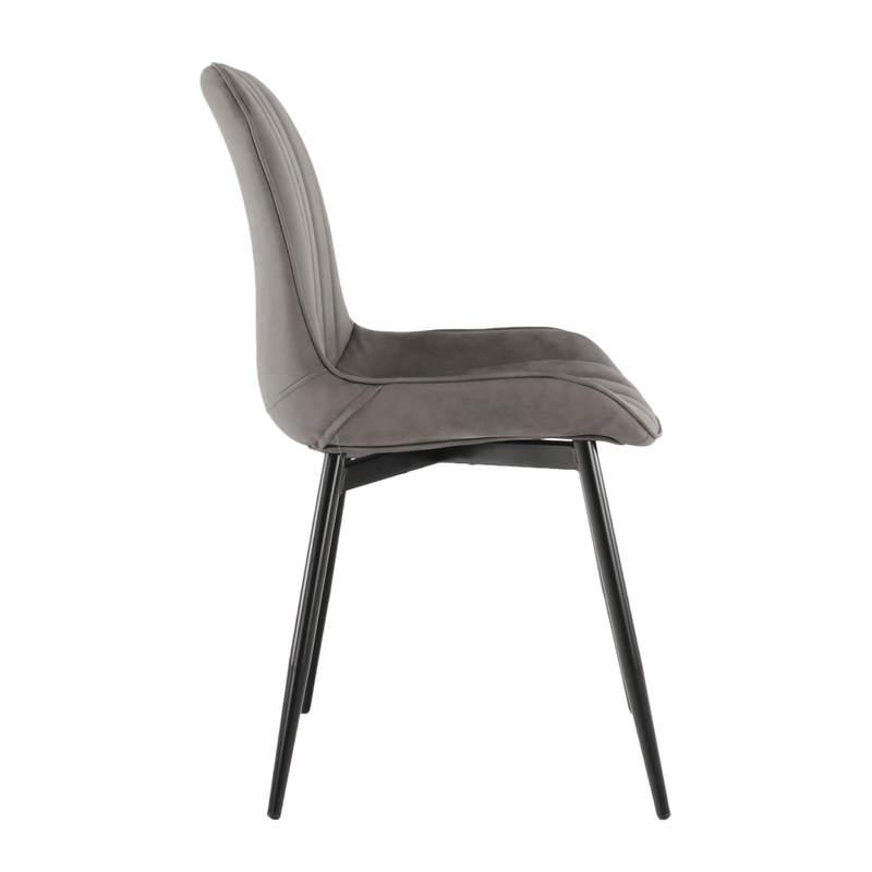 Casa si Gradina - Mobilier - Scaune si fotolii - Scaune - Scaun, piele ecologica gri deschis/negru, HAZAL - Infinity.ro