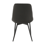 Casa si Gradina - Mobilier - Scaune si fotolii - Scaune - Scaun, piele ecologica gri inchis/negru, HAZAL - Infinity.ro