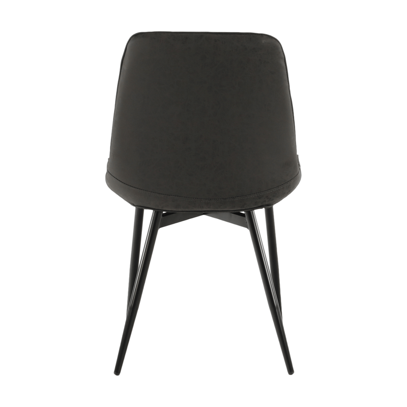 Casa si Gradina - Mobilier - Scaune si fotolii - Scaune - Scaun, piele ecologica gri inchis/negru, HAZAL - Infinity.ro