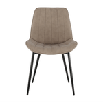 Casa si Gradina - Mobilier - Scaune si fotolii - Scaune - Scaun, piele ecologica gri maroniu taupe/negru, HAZAL - Infinity.ro