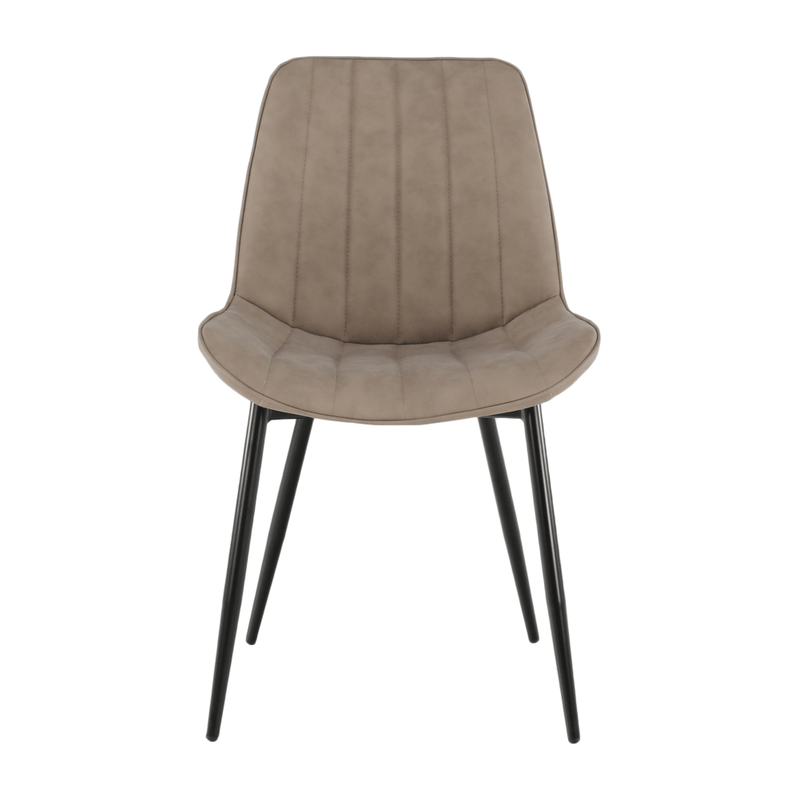 Casa si Gradina - Mobilier - Scaune si fotolii - Scaune - Scaun, piele ecologica gri maroniu taupe/negru, HAZAL - Infinity.ro