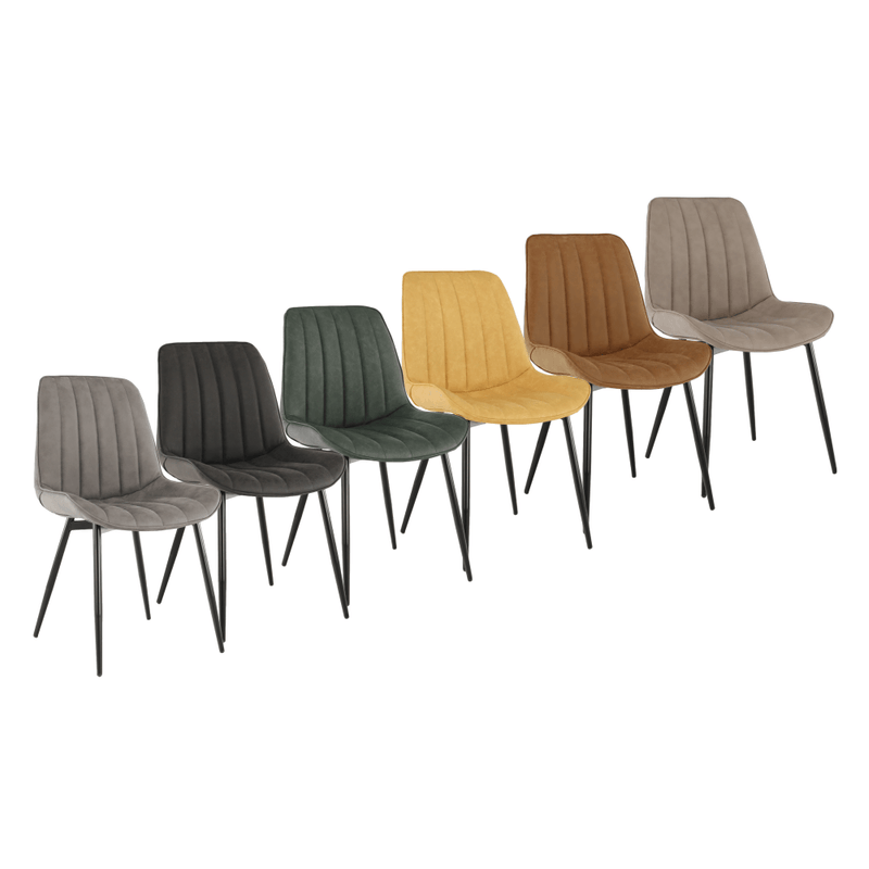 Casa si Gradina - Mobilier - Scaune si fotolii - Scaune - Scaun, piele ecologica gri maroniu taupe/negru, HAZAL - Infinity.ro