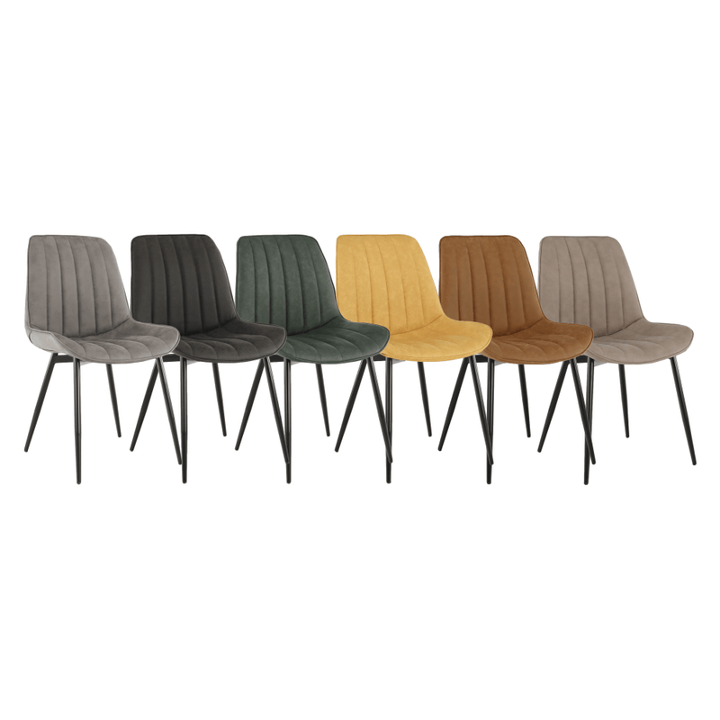 Casa si Gradina - Mobilier - Scaune si fotolii - Scaune - Scaun, piele ecologica gri maroniu taupe/negru, HAZAL - Infinity.ro