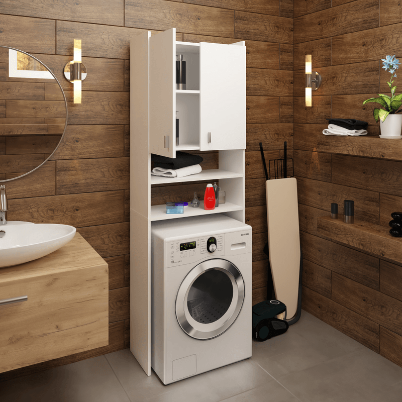 Casa si Gradina - Mobilier - Mobilier baie - Corpuri baie - Dulap deasupra masinii de spalat, alb, NATALI NEW - Infinity.ro