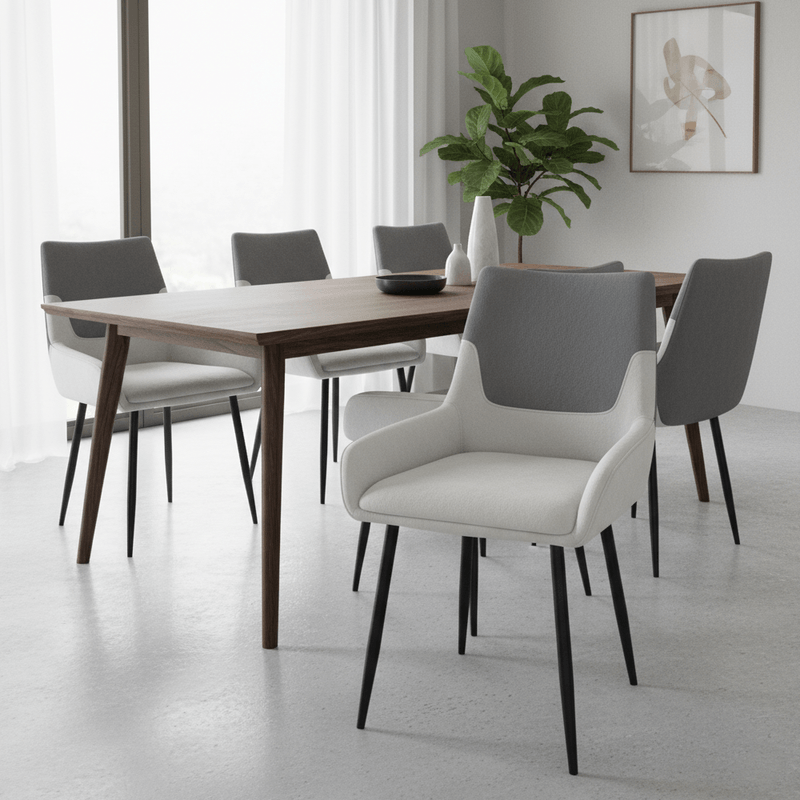 Casa si Gradina - Mobilier - Scaune si fotolii - Scaune - Scaun de sufragerie, gri inchis/gri deschis/negru, ADRINA - Infinity.ro