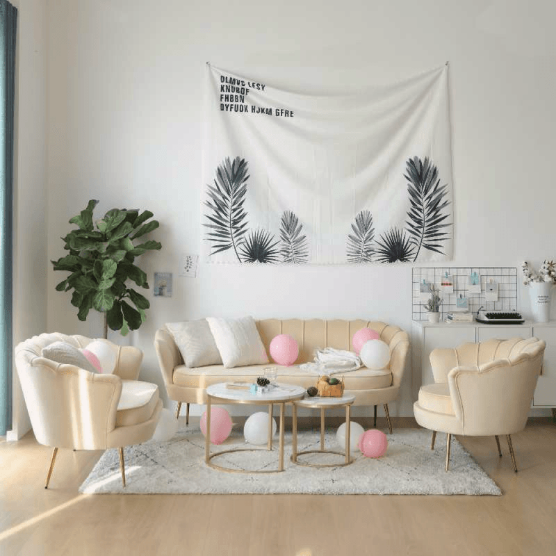 Casa si Gradina - Mobilier - Canapele si coltare - Canapele - Canapea de lux, cu 3 locuri, tesatura Velvet bej/auriu, Art-deco, NOBLEO TYP 2 - Infinity.ro