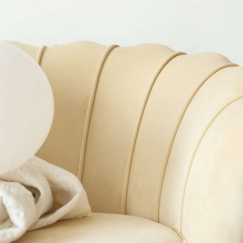 Casa si Gradina - Mobilier - Canapele si coltare - Canapele - Canapea de lux, cu 3 locuri, tesatura Velvet bej/auriu, Art-deco, NOBLEO TYP 2 - Infinity.ro