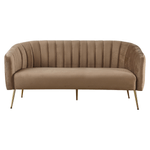 Casa si Gradina - Mobilier - Canapele si coltare - Canapele - Canapea de design cu 3 locuri, tesatura Velvet maro/gold crom-auriu, BAGY - Infinity.ro