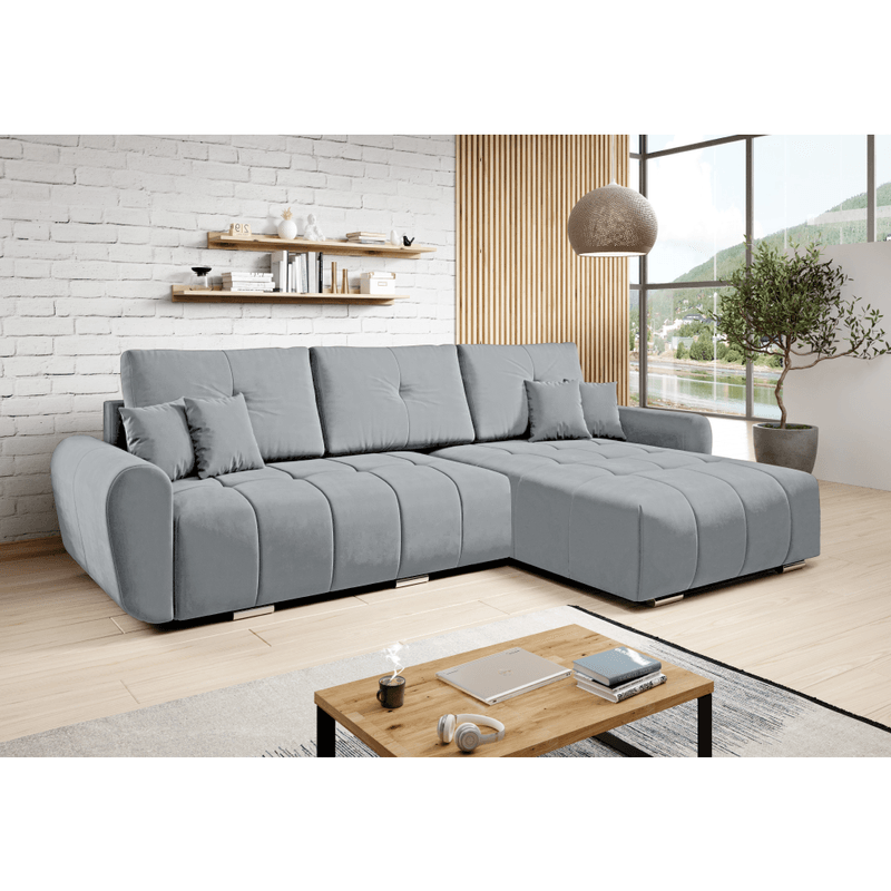 Casa si Gradina - Mobilier - Canapele si coltare - Coltare - Set canapea universala, tesatura gri deschis, LONGA ROH - Infinity.ro