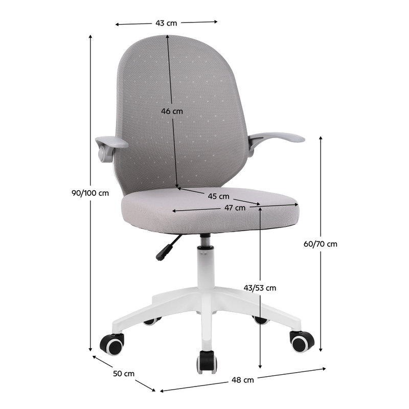 Casa si Gradina - Mobilier - Scaune si fotolii - Scaune - Fotoliu de birou, gri/alb, PASTURA - Infinity.ro