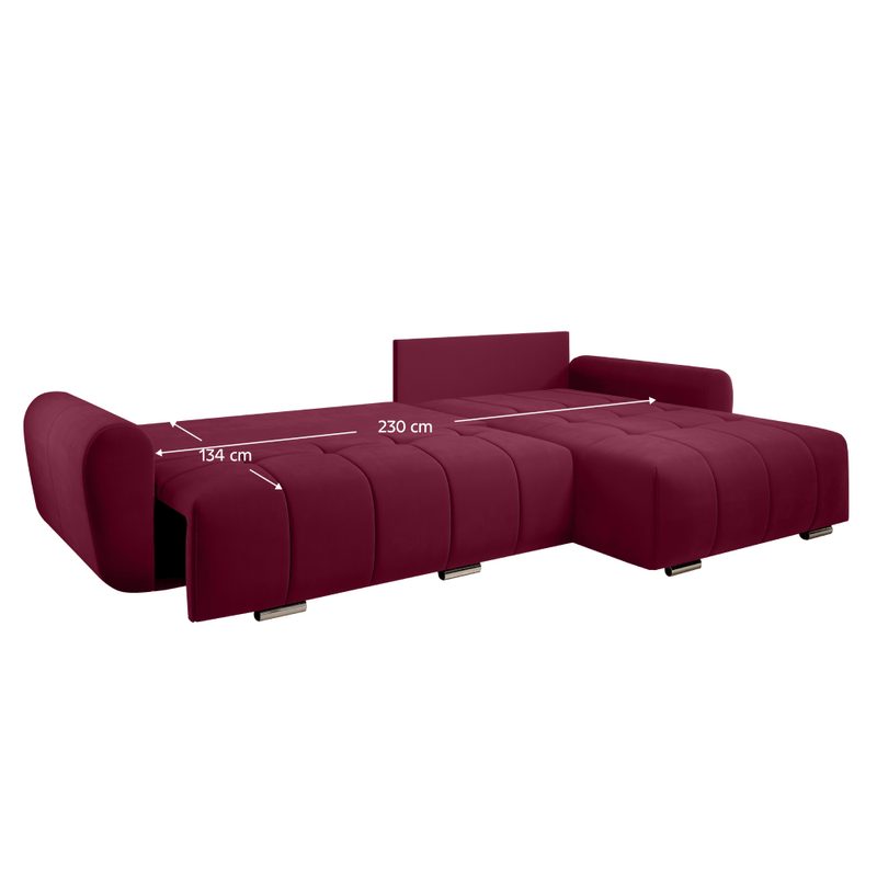Casa si Gradina - Mobilier - Canapele si coltare - Coltare - Set canapea universala, material Monolith burgundy, LONGA ROH - Infinity.ro