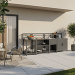 Casa si Gradina - Gradina si terasa - Mobilier exterior - Dulapuri si lazi depozitare exterior - Dulap de bucatarie pentru gradina, otel, gri, TANITA TYP 4 - Infinity.ro