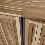 Casa si Gradina - Gradina si terasa - Mobilier exterior - Seturi mobila gradina - Mobilier de bucatarie pentru gradina din 3 piese cu chiuveta, lemn de salcam, natural, ALIENA - Infinity.ro