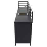 Casa si Gradina - Gradina si terasa - Mobilier exterior - Seturi mobila gradina - Mobilier de bucatarie de gradina cu 4 piese si chiuveta, otel, gri, TANITA - Infinity.ro