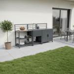 Casa si Gradina - Gradina si terasa - Mobilier exterior - Dulapuri si lazi depozitare exterior - Dulap de bucatarie pentru gradina, otel, gri, TANITA TYP 4 - Infinity.ro