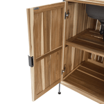 Casa si Gradina - Gradina si terasa - Mobilier exterior - Seturi mobila gradina - Mobilier de bucatarie pentru gradina din 3 piese cu chiuveta, lemn de salcam, natural, ALIENA - Infinity.ro