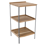 Casa si Gradina - Gradina si terasa - Mobilier exterior - Mese gradina - Insula de bucatarie pentru gradina cu chiuveta, lemn de salcam, naturala/gri, FLAVIA TYP 3 - Infinity.ro