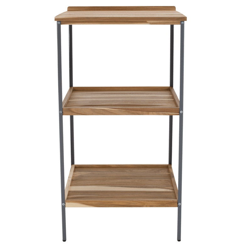 Casa si Gradina - Gradina si terasa - Mobilier exterior - Mese gradina - Insula de bucatarie pentru gradina cu chiuveta, lemn de salcam, naturala/gri, FLAVIA TYP 3 - Infinity.ro