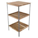 Casa si Gradina - Gradina si terasa - Mobilier exterior - Mese gradina - Insula de bucatarie pentru gradina cu chiuveta, lemn de salcam, naturala/gri, FLAVIA TYP 3 - Infinity.ro