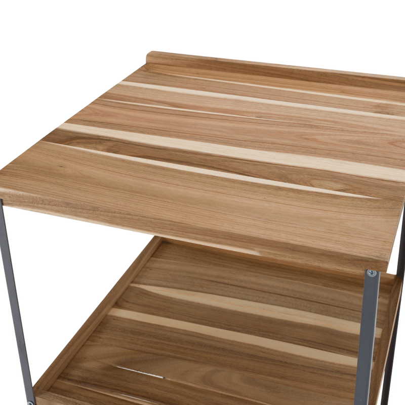 Casa si Gradina - Gradina si terasa - Mobilier exterior - Mese gradina - Insula de bucatarie pentru gradina cu chiuveta, lemn de salcam, naturala/gri, FLAVIA TYP 3 - Infinity.ro