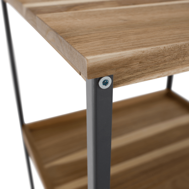 Casa si Gradina - Gradina si terasa - Mobilier exterior - Mese gradina - Insula de bucatarie pentru gradina cu chiuveta, lemn de salcam, naturala/gri, FLAVIA TYP 3 - Infinity.ro
