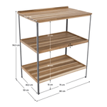 Casa si Gradina - Gradina si terasa - Mobilier exterior - Mese gradina - Insula de bucatarie pentru gradina cu chiuveta, lemn de salcam, naturala/gri, FLAVIA TYP 2 - Infinity.ro