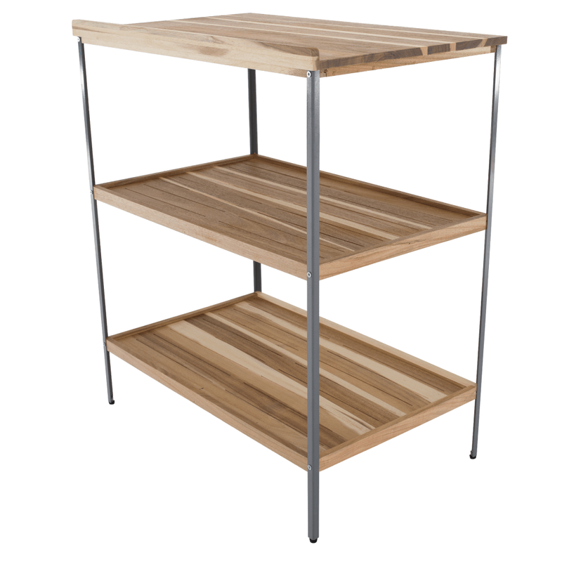 Casa si Gradina - Gradina si terasa - Mobilier exterior - Mese gradina - Insula de bucatarie pentru gradina cu chiuveta, lemn de salcam, naturala/gri, FLAVIA TYP 2 - Infinity.ro