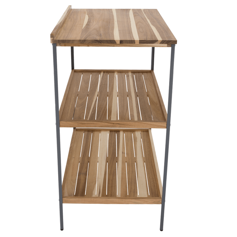 Casa si Gradina - Gradina si terasa - Mobilier exterior - Mese gradina - Insula de bucatarie pentru gradina cu chiuveta, lemn de salcam, naturala/gri, FLAVIA TYP 2 - Infinity.ro