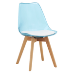 Casa si Gradina - Mobilier - Scaune si fotolii - Scaune - Scaun, albastru transparent, acrilic/piele ecologica/fag, BALI 3 NEW - Infinity.ro