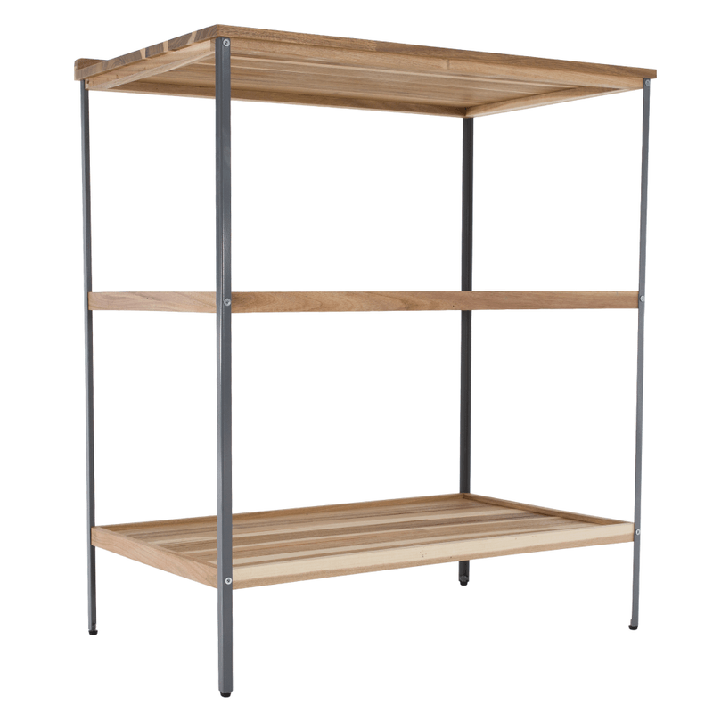 Casa si Gradina - Gradina si terasa - Mobilier exterior - Mese gradina - Insula de bucatarie pentru gradina cu chiuveta, lemn de salcam, naturala/gri, FLAVIA TYP 2 - Infinity.ro