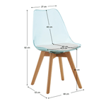 Casa si Gradina - Mobilier - Scaune si fotolii - Scaune - Scaun, verde transparent, acrilic/piele ecologica/fag, BALI 3 NEW - Infinity.ro